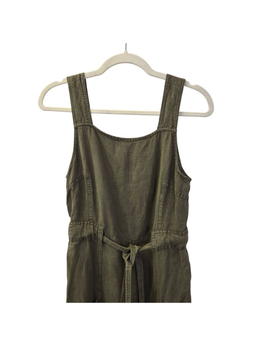 Nicole Miller Linen & Viscose Blend Sleeveless Wide Leg Jumpsuit Size 6 - Picture 4 of 7